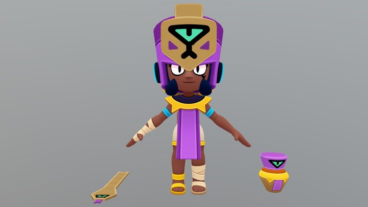 Najia Brawl Stars 3D Model