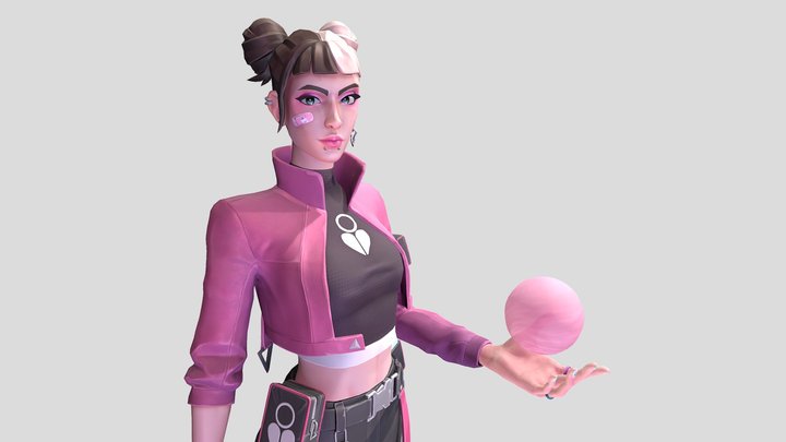 Valorant Fan Agent - Poppy 3D Model