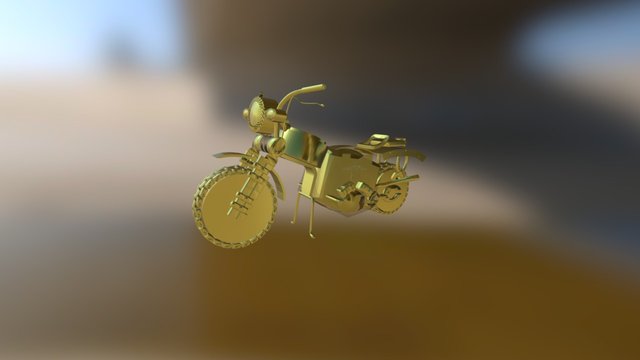 motorbike-clock 3D Model