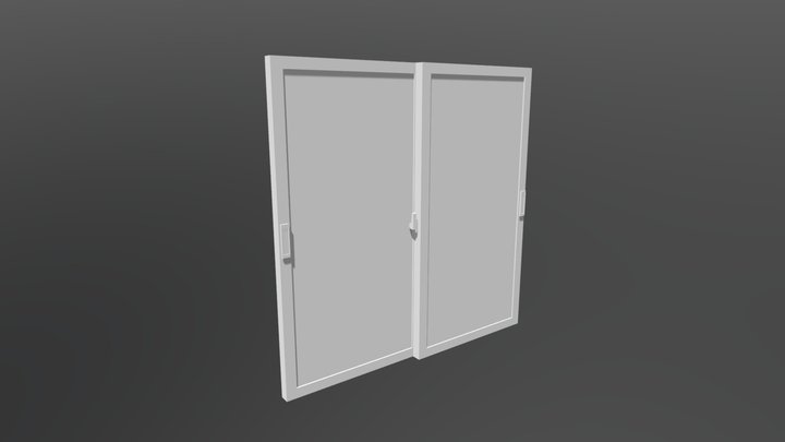 Sliding Door (Low Poly) 3D Model