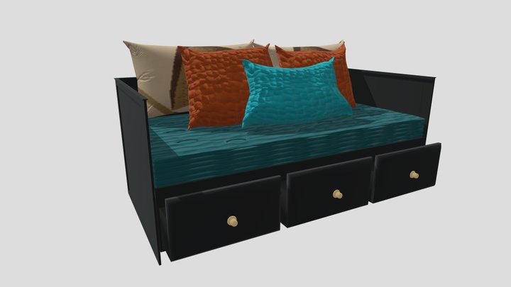 Modern Bed 3D Model