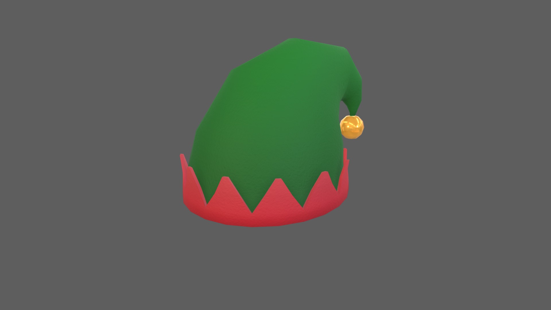 3D model Elf Hat - This is a 3D model of the Elf Hat. The 3D model is about shape.