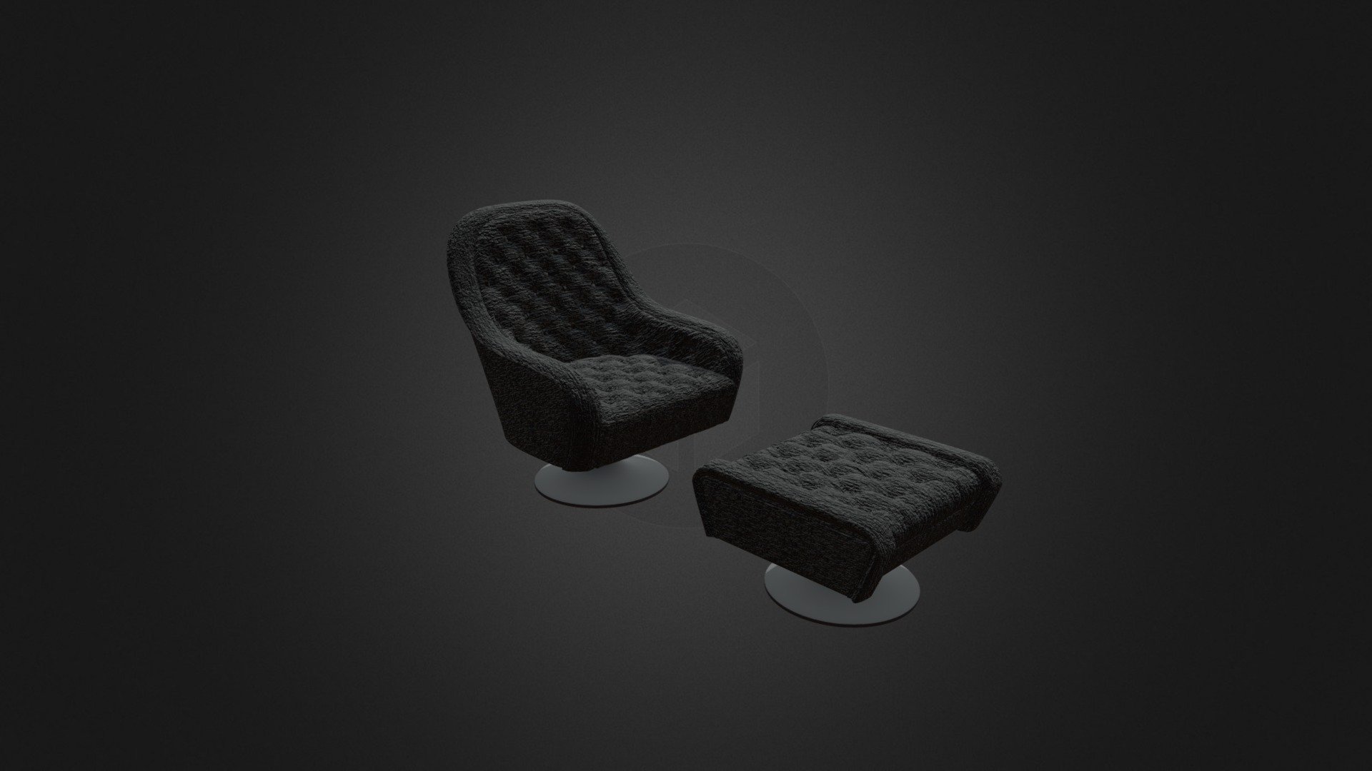 Leather Armchair with Footrest Buy Royalty Free 3D model by cgaxis [cf66b53] Sketchfab Store
