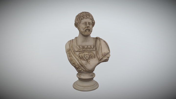 Busto del Emperador Adriano - Réplica de Itálica 3D Model