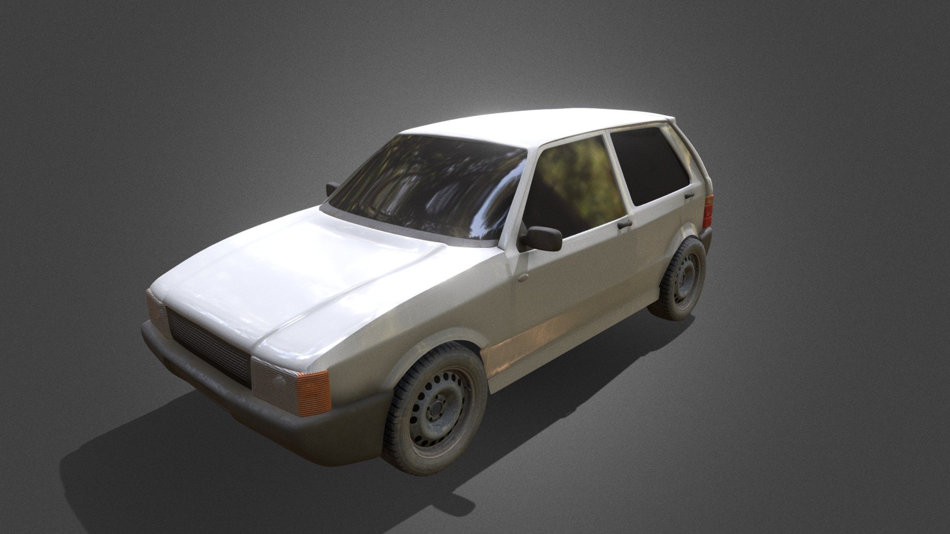 3D model Fiat Uno Mille EP 1994 VR / AR / low-poly