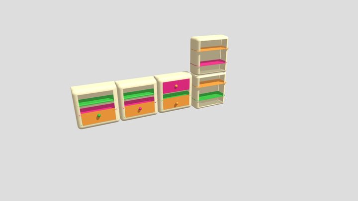 Zestaw_mebli_dzieciecych 3D Model