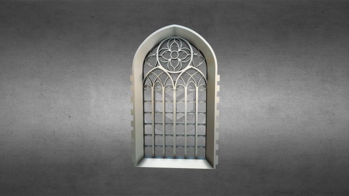 Detail of St Mary's Basilica in Cracow, Poland 3D Model