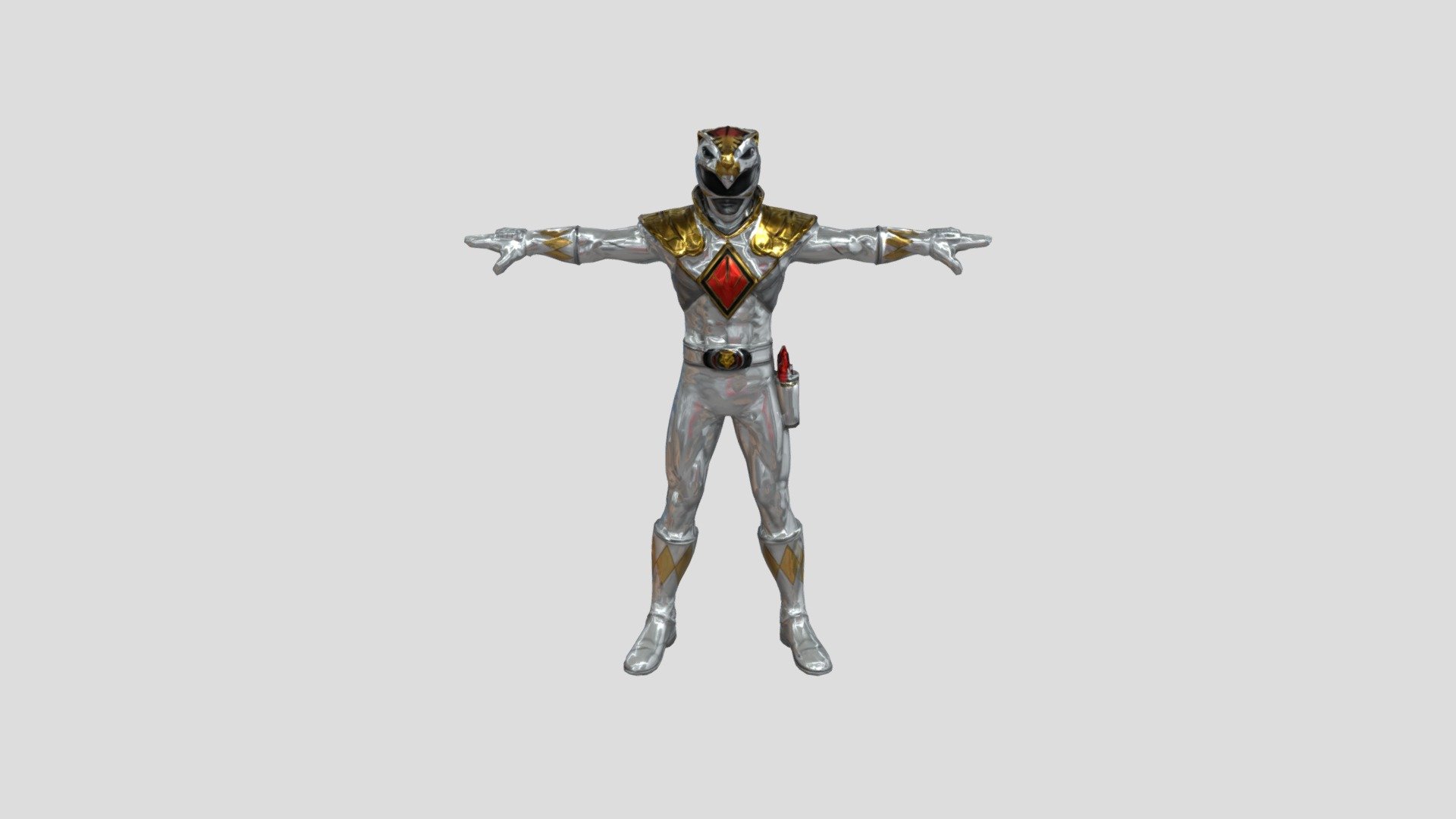 White Ranger Stance - 3D model by danlovesmothers (@dodan54) [cf6bd8a ...