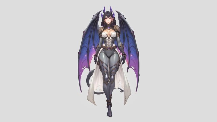 Dark Fantasy Demon Queen 3D Model