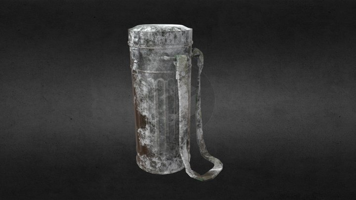 ww2 gas canister snowy 3D Model
