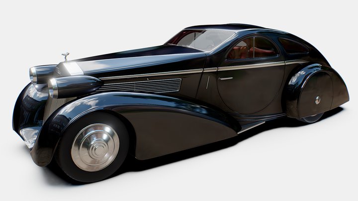 Rolls- Royce Phantom Jonckheere Coupe 1934 3D Model