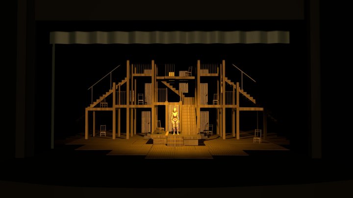 3 ХТС Письменная Кристина «Дом без мезонина» 3D Model