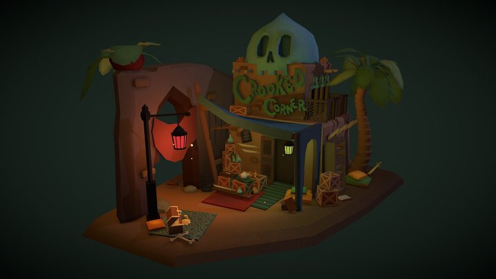 DAE Bazaar -Crooked Corner Black Market 3D Model