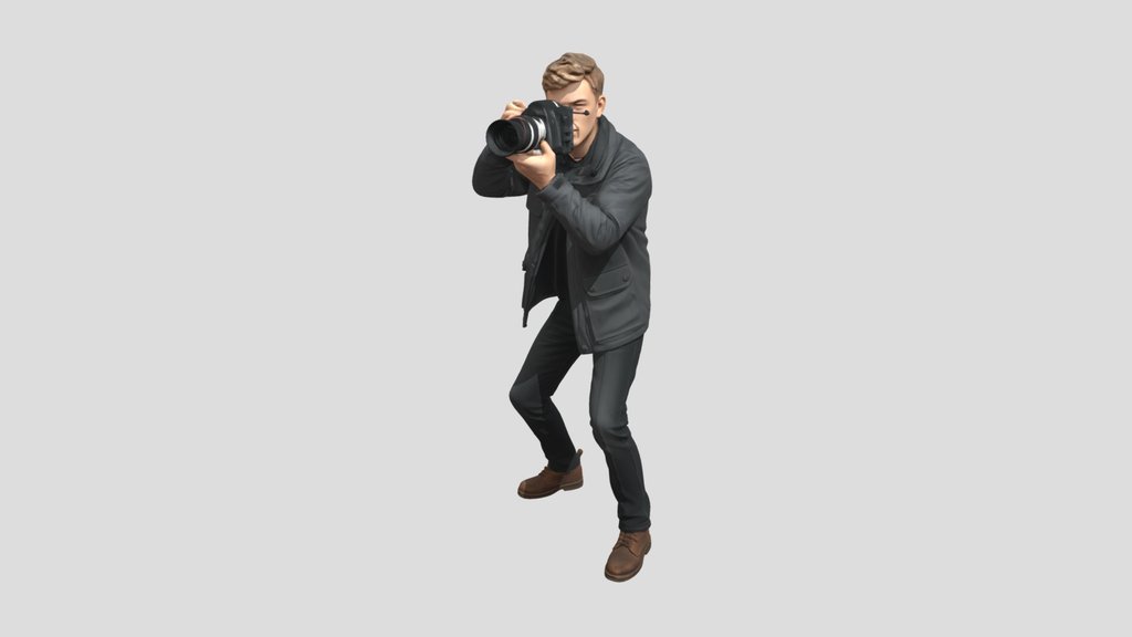 Focused Photographer in Action