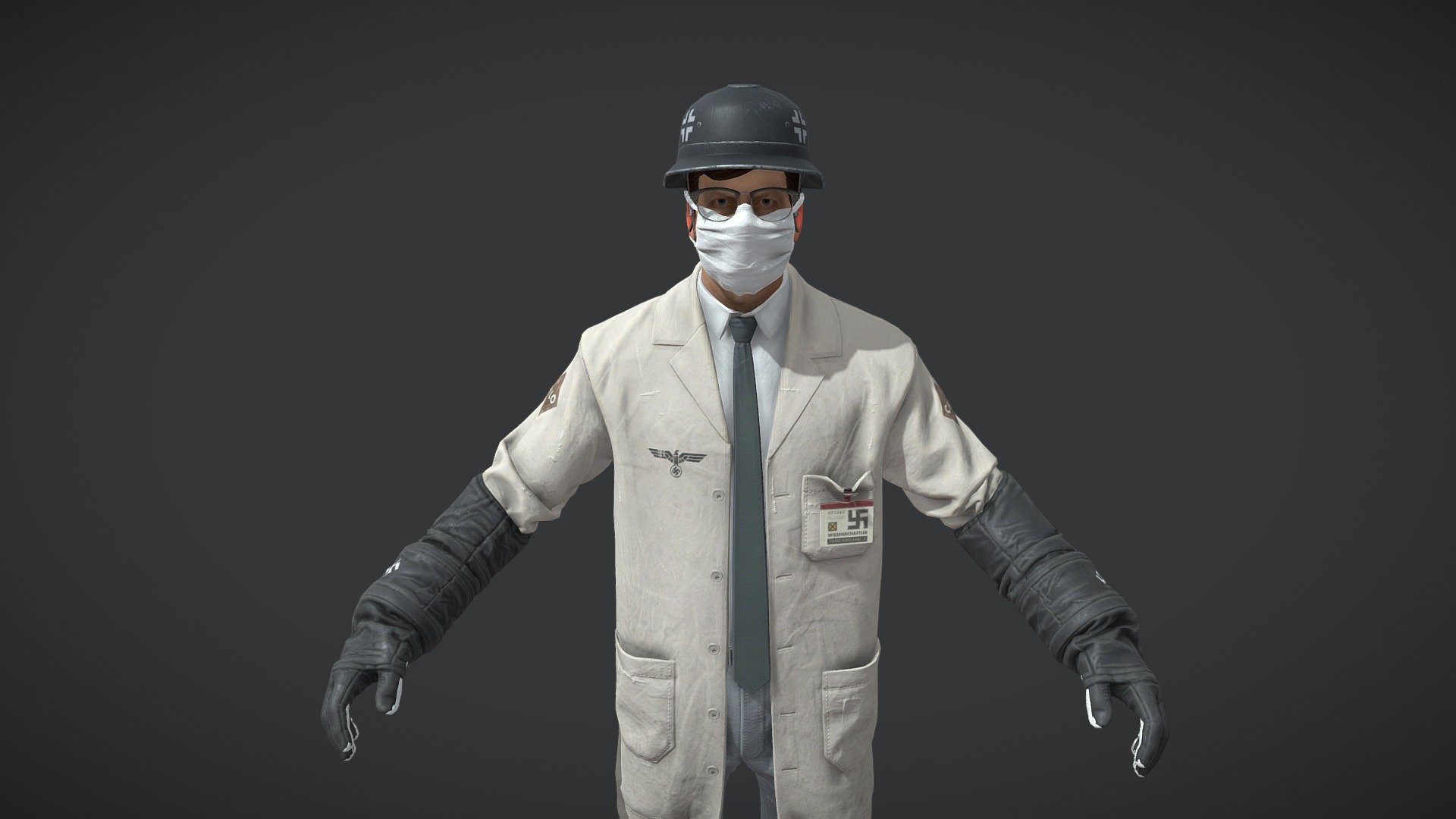 ⭐ Scientist - Wolf. New Colossus - Download Free 3D model by Nazar ...
