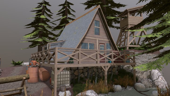 DAE Diorama - Forest Loner 3D Model