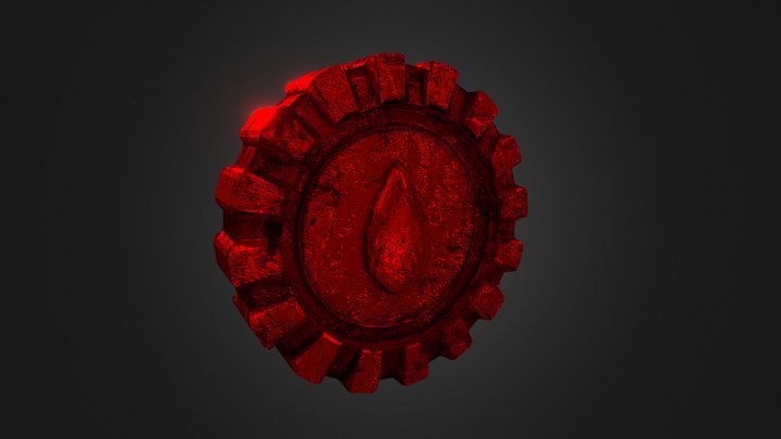 Blood Coin - Forsaken Game Asset 3D Model