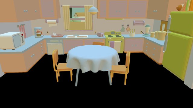 Simpsons Kitchen 3D Model