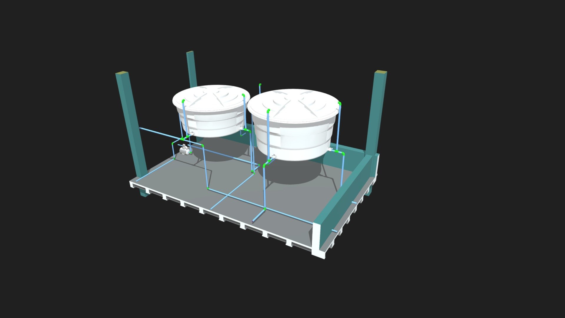 Vista 3D - CX D' ÁGUA
