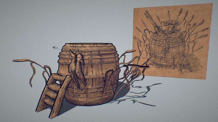 (Nonexisting) Guy in a Barrel – Free 3D Model STL