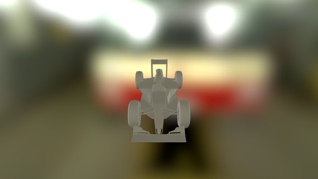 F1 Car Low Poly 3D Model