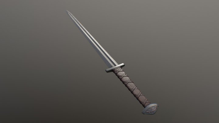 Two Handed Viking Sword 3D Model