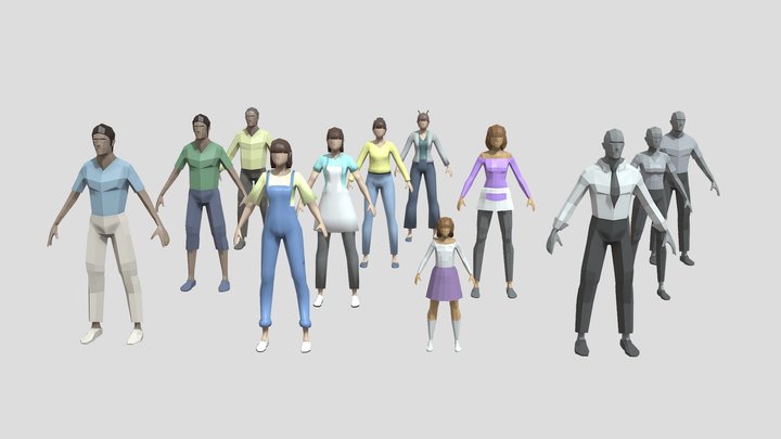 All Characters 3D Model