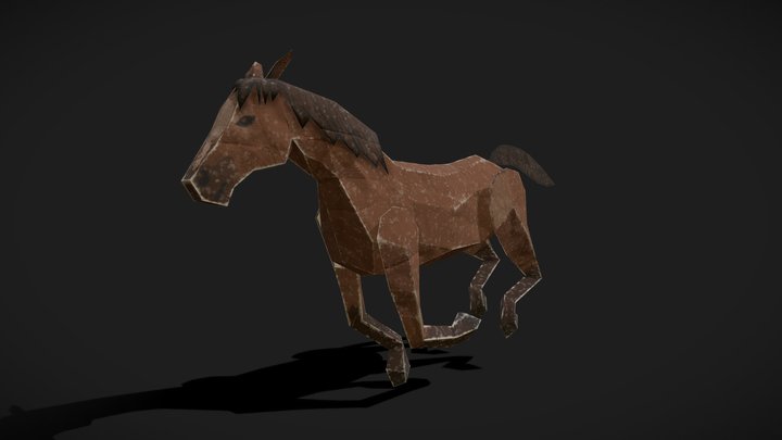 Papercraft Horse 3D Model