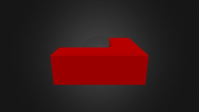 Puzzle Cube Red Part VP 3D Model