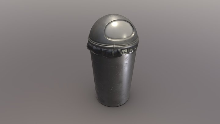 Plastic round bin – Kostenloses 3D-Modell STL