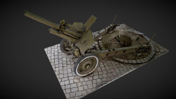 122-mm Howitzer M-30 sample of 1938 (USSR) 3D Model