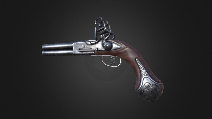 Vintage Pistol 3D Model