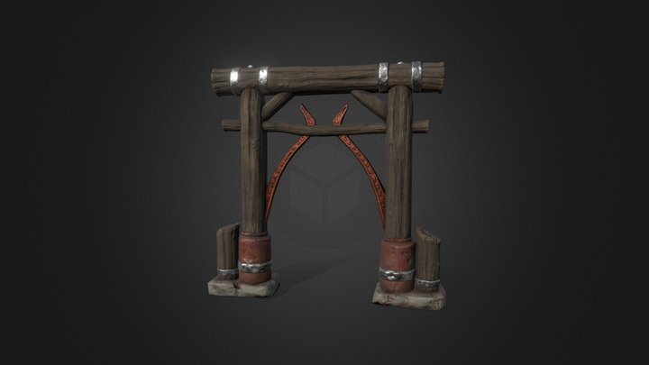 Torii Gate 3D Model
