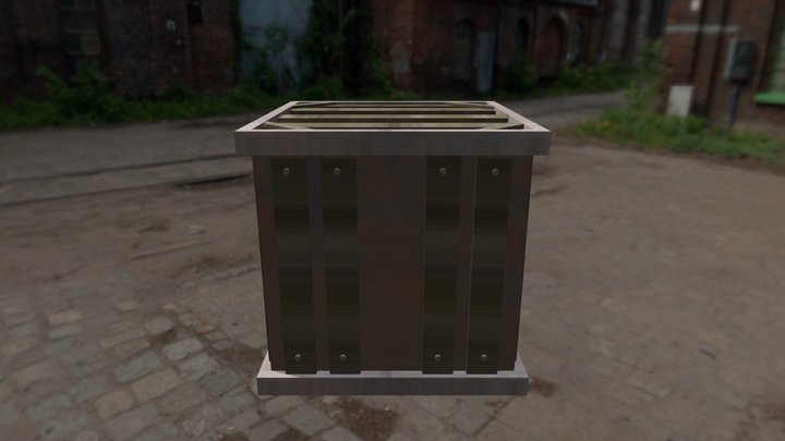 Crate Animation 3D Model
