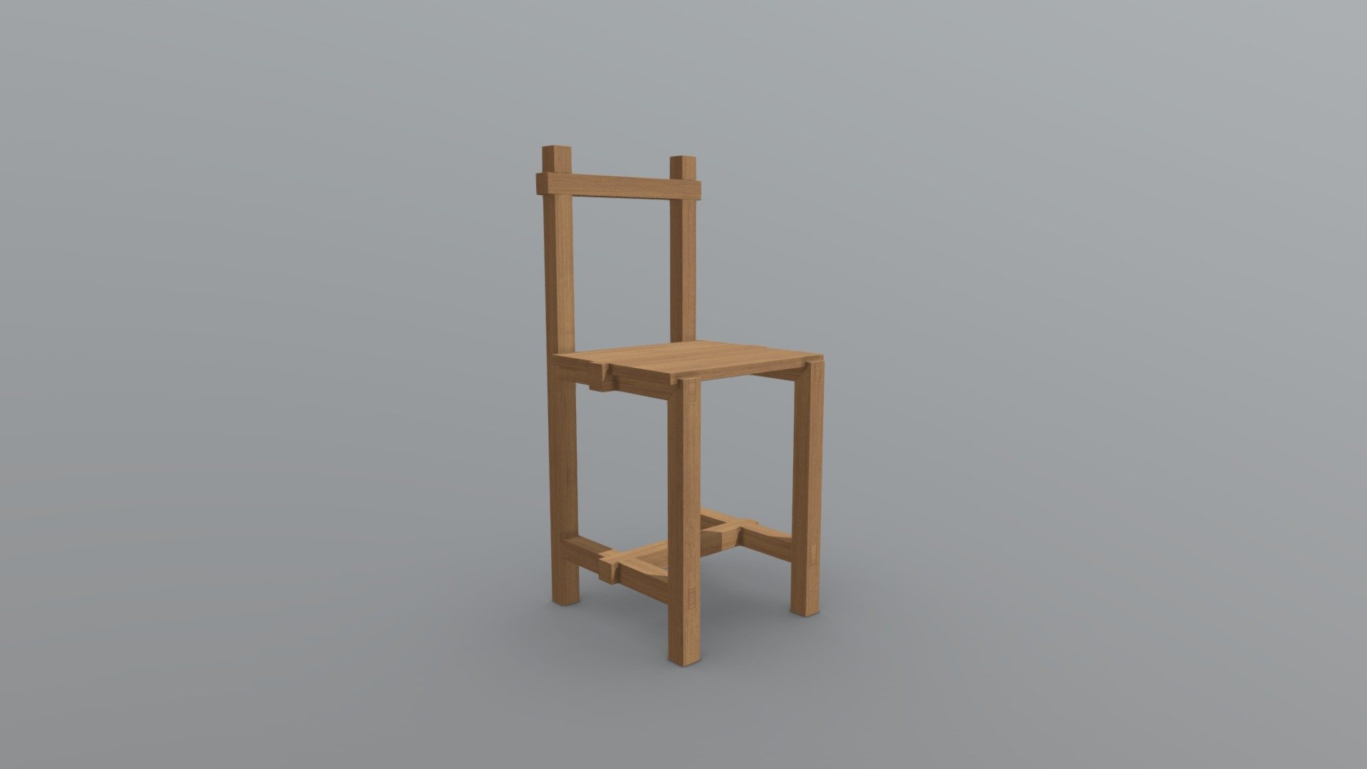 Handmade Wooden Chair  40x40x90 — Sketchfab embed 3D viewer
