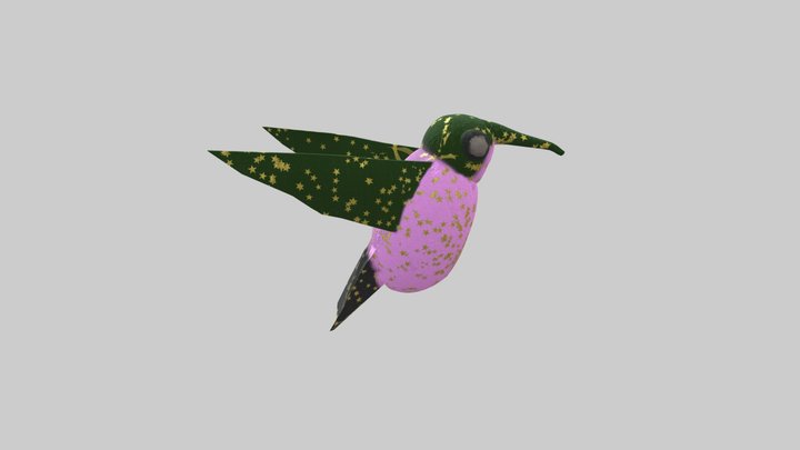 Starry Hummingbird 3D Model
