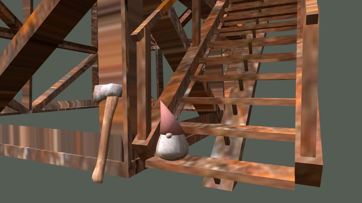 Forest Loner - 3 Simple props 3D Model