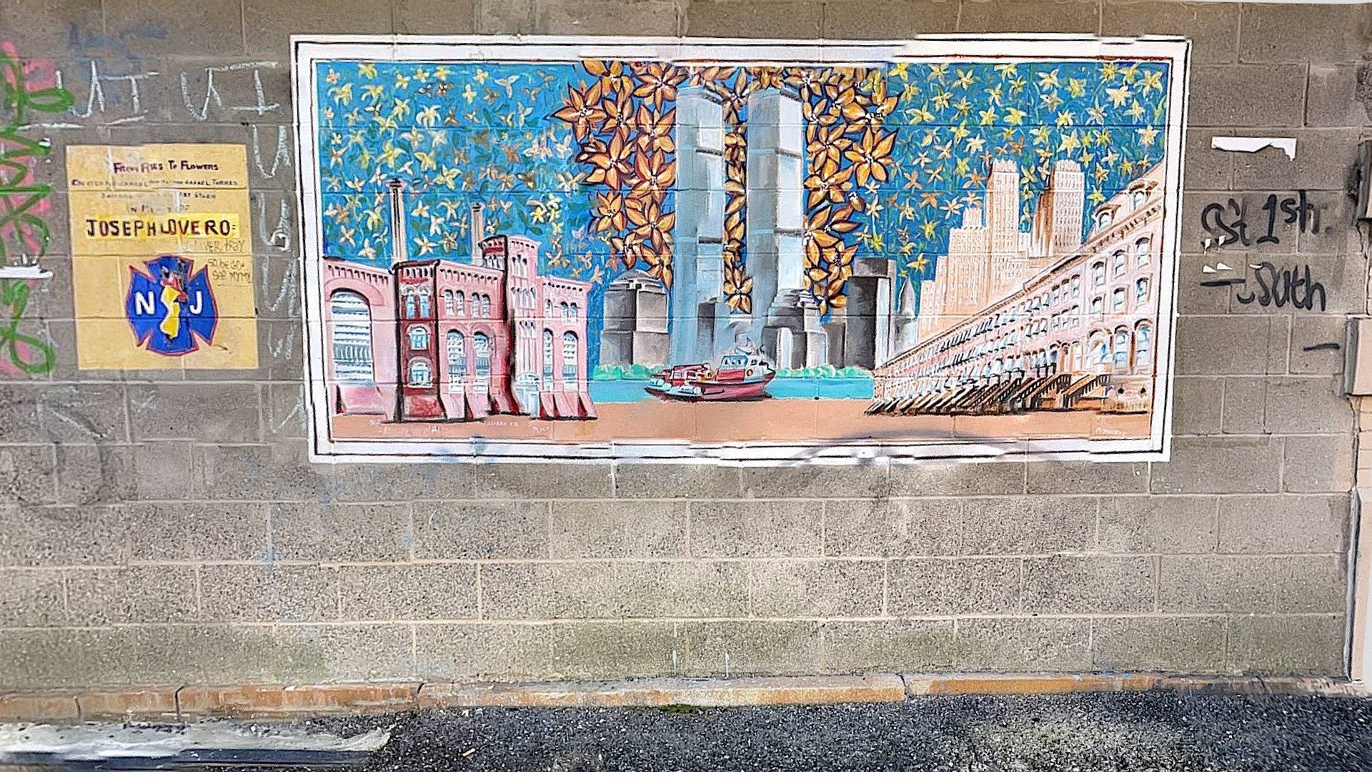 World Trade Center Mural At Jersey City
