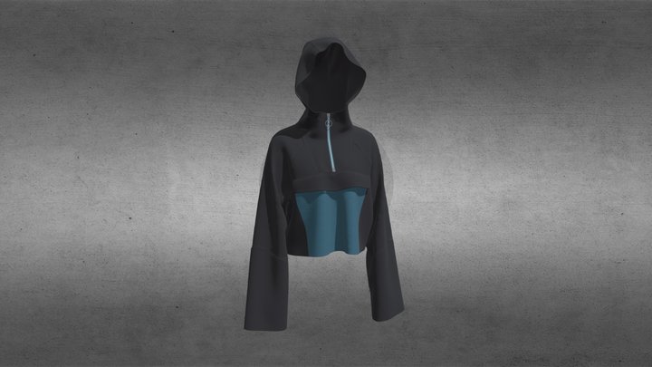 3D model Mens Hoodie T-Pose Low Poly Textured VR / AR / low-poly