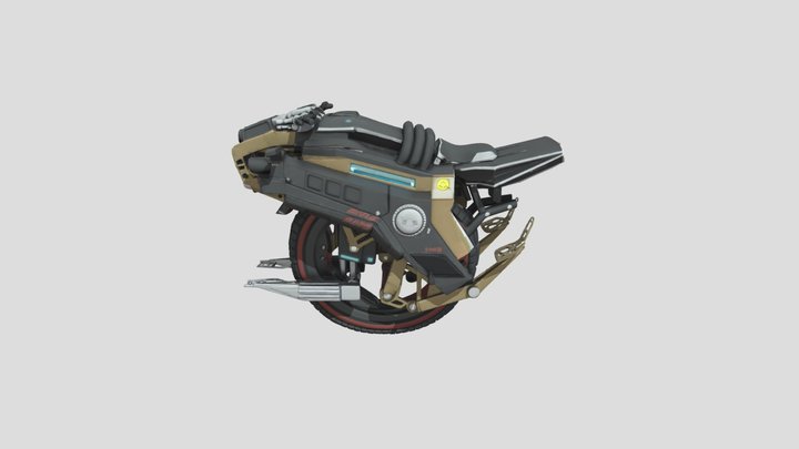 Gyro Bike from Alita: Battle Angel 3D Model