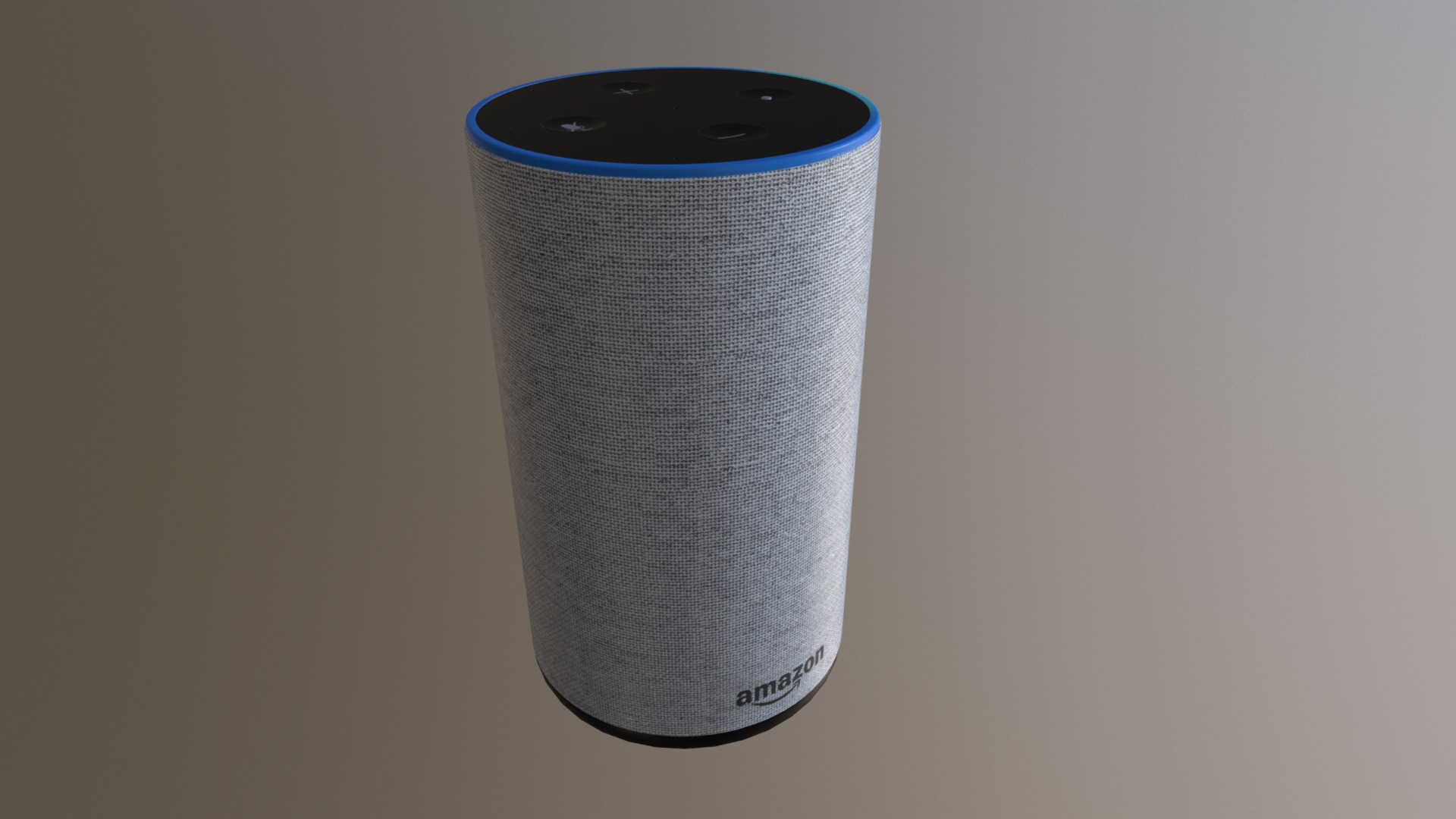 3D model Amazon echo White - This is a 3D model of the Amazon echo White. The 3D model is about a cylindrical object with a blue top.