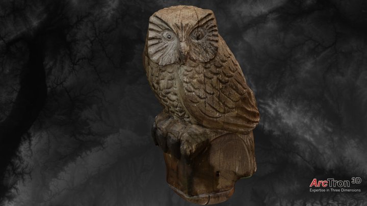 Wooden owl 3D Model
