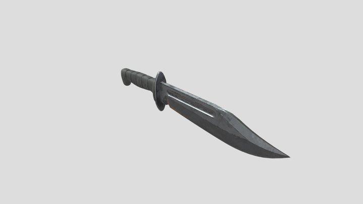 Knife - military 3D Model