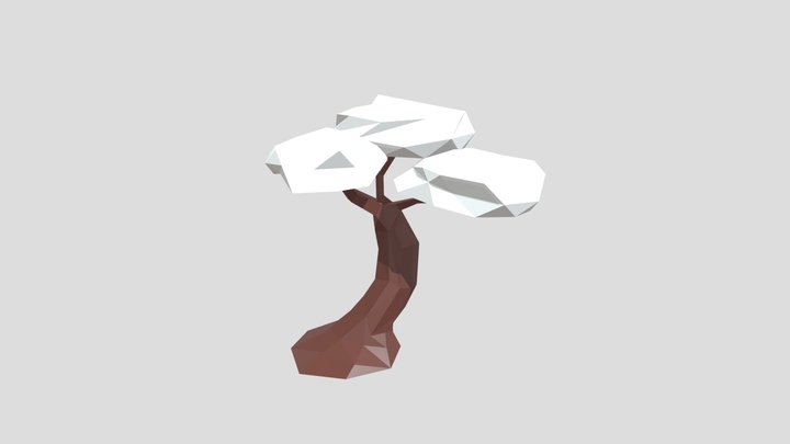 Low Poly Japan Tree Multicolor
