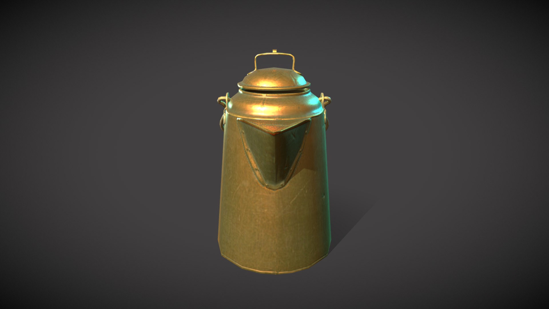 3D model Coffee Pot - This is a 3D model of the Coffee Pot. The 3D model is about a light bulb with a green top.