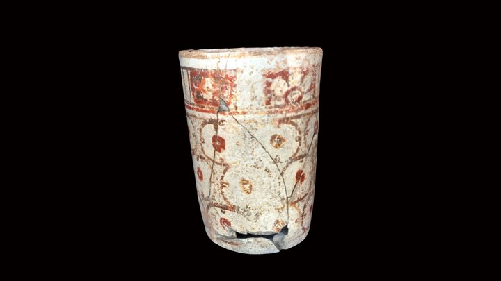 Late Classic period Vase, Nixtun-Ch'ich' 3D Model