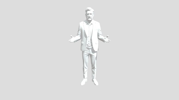 un homme en costume 3D Model