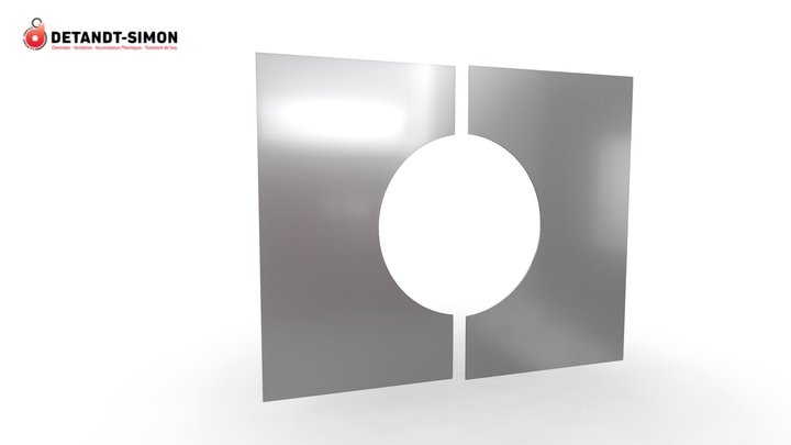 KBI97F0150 - Plaque de finition carrée 3D Model