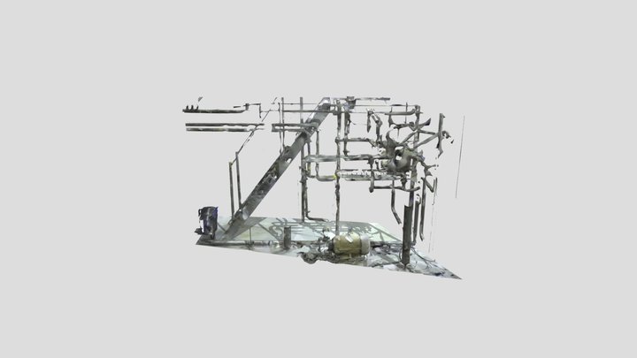 industrial stairs 3D Model