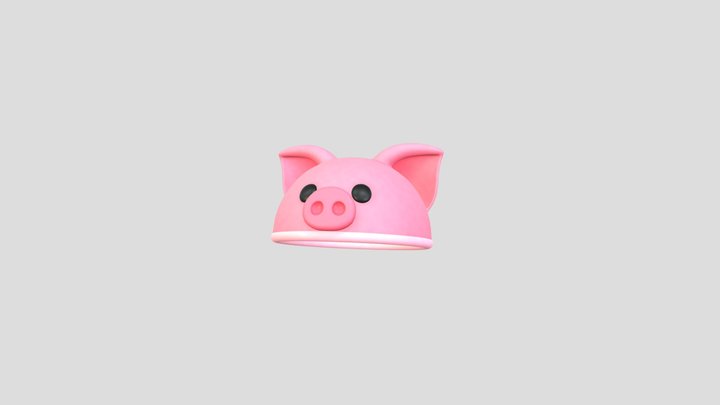Hat014 Pig Hat 3D Model